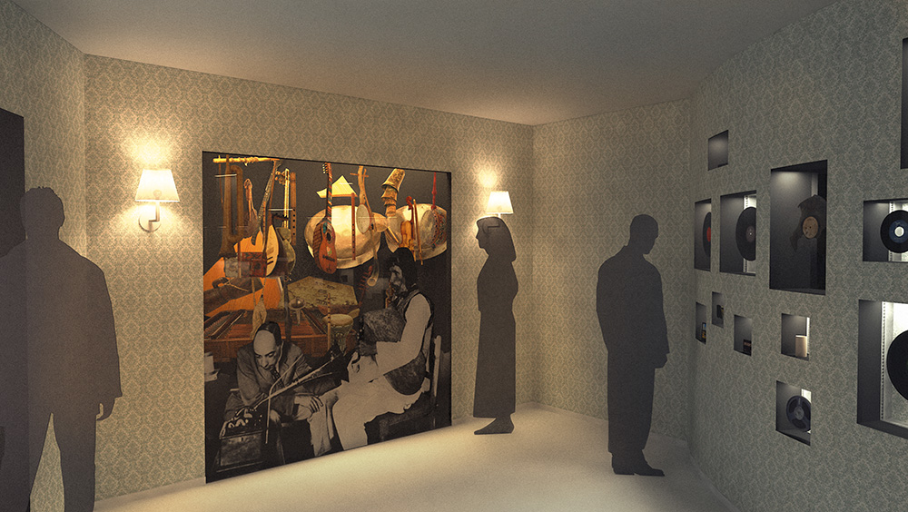 Scénographie 3D de l'exposition « L'air du temps », du Musée d'ethnographie de Genève